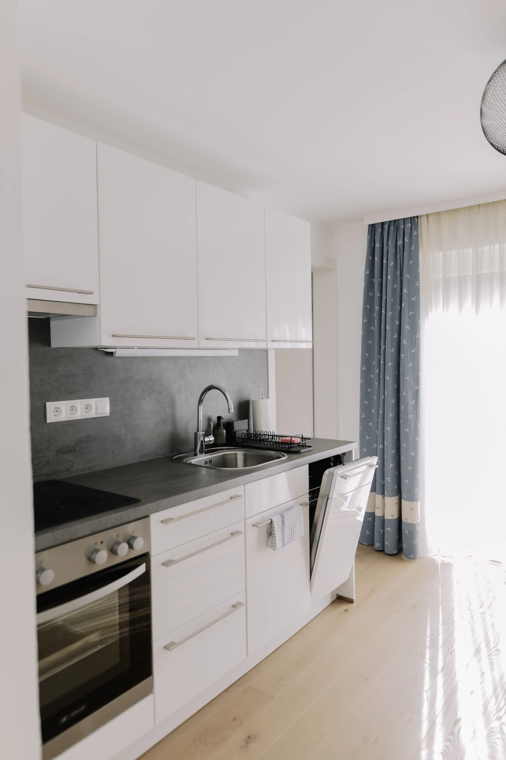 Kitchen appliances and cookware in Haus Montis self-catering apartment, Austria